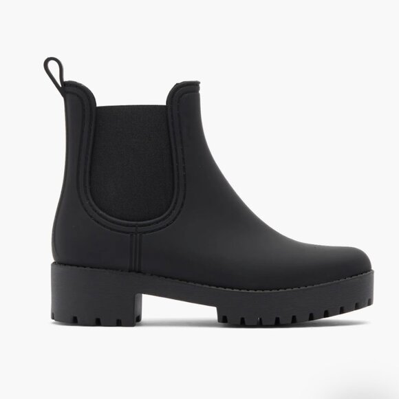 Jeffrey Campbell Matte Ankle Chelsea Black Lug Sole Pull On Boots Shoes Size‎ 8 - Picture 1 of 9